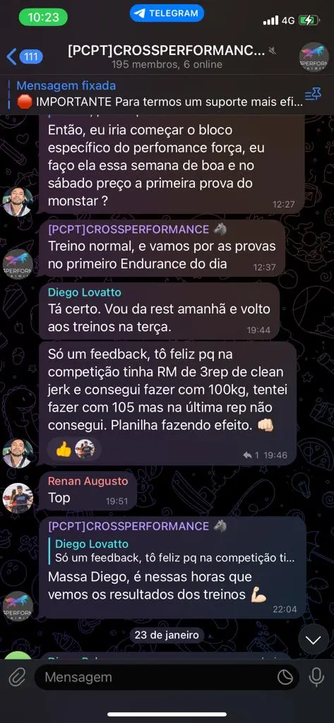 Depoimento de atleta CrossPerformance