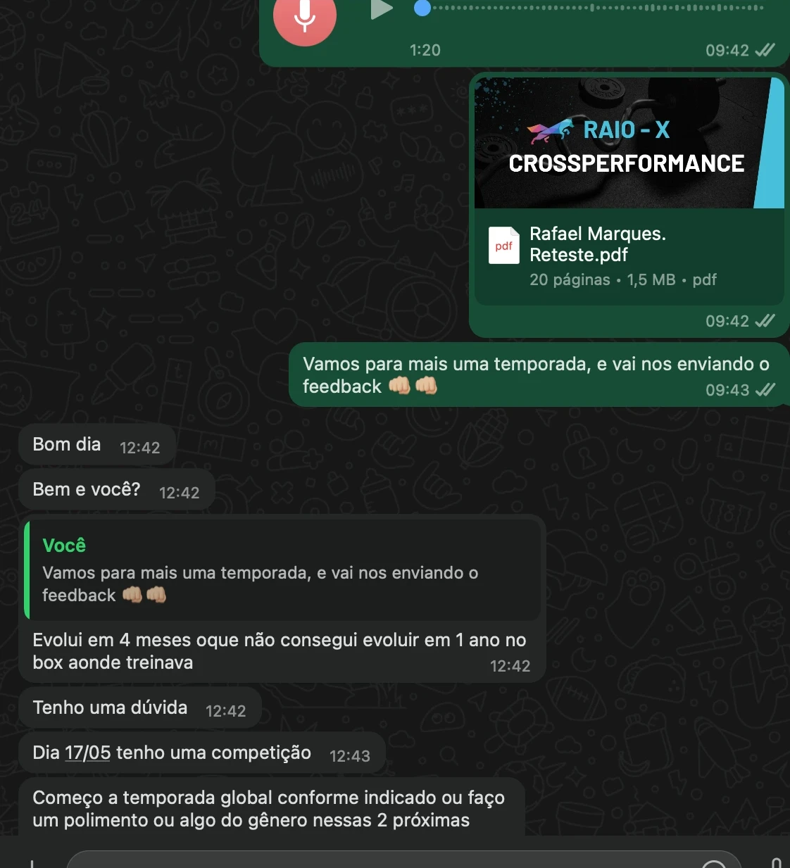 Depoimento de atleta CrossPerformance