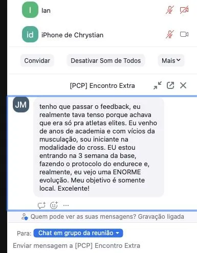 Depoimento de atleta CrossPerformance